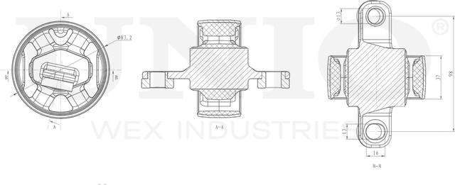 Сайлентблок рычага подвески (Unio). Артикул RMP-20577