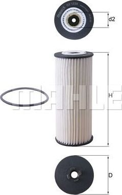 Масляный фильтр Mahle. Артикул OX 1236D