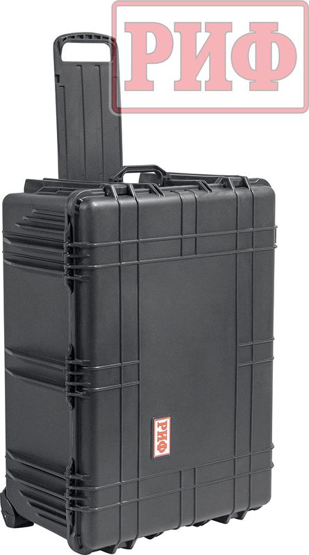 Кейс пластиковый защитный ударопрочный РИФ 790х595х365 мм на колесах с телескопической ручкой. Артикул WRT-57