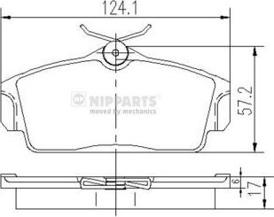Тормозные колодки Nipparts. Артикул J3601068