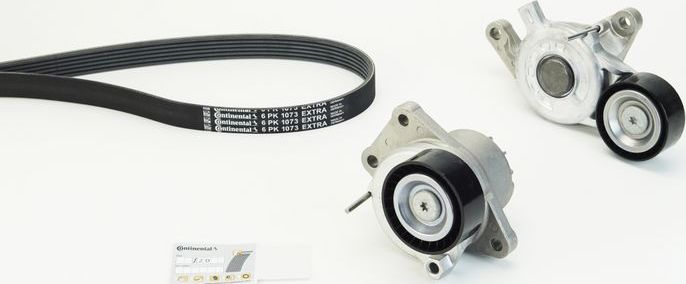 Приводной ремень поликлиновой с роликами (комплект) ContiTech. Артикул 6PK1073 EXTRA K1