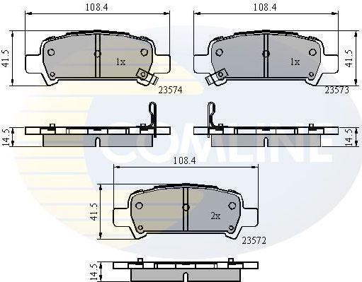 Тормозные колодки Comline Comline задние для Subaru WRX I 2014-2026. Артикул CBP3882