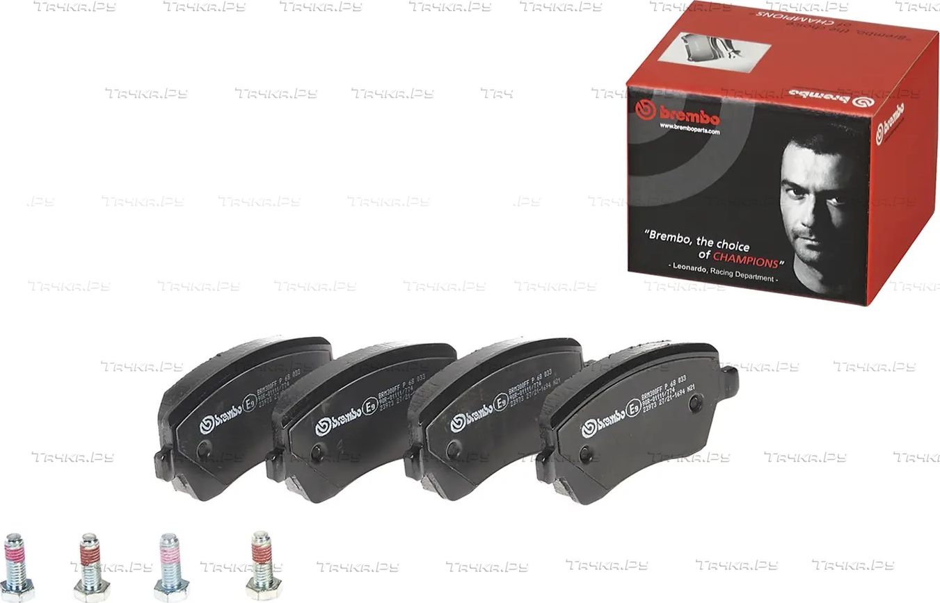 Тормозные колодки Brembo PRIME LINE передние для Lada XRAY I 2019-2026. Артикул P 68 033