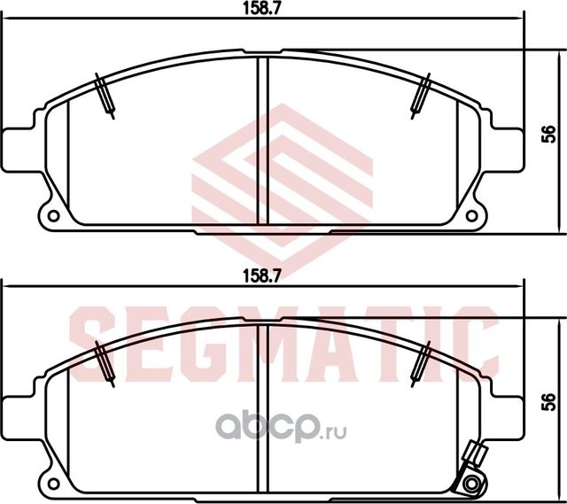 Колодка торм диск пер (Segmatic). Артикул SGBP2664