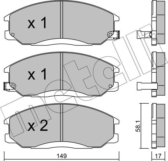 Тормозные колодки Metelli. Артикул 22-0364-0