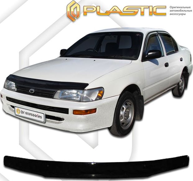 Дефлектор СА Пластик для капота (Classic черный) Toyota Corolla седан Е100, 103 1991-2001. Артикул 2010010100186