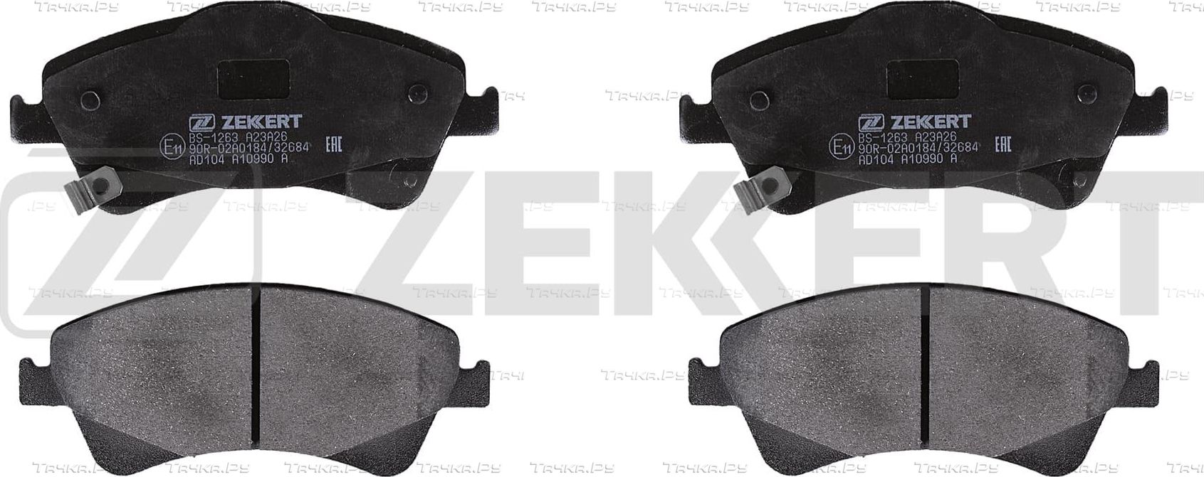 Тормозные колодки Zekkert передние для Toyota Corolla E140, E150 2006-2014. Артикул BS-1263