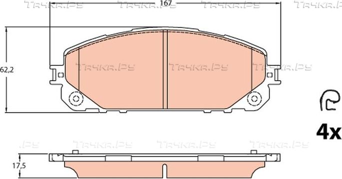 Тормозные колодки TRW. Артикул GDB2094
