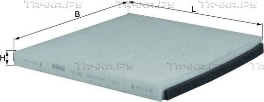 Салонный фильтр Mahle для Toyota Corolla E120, E130 2001-2008. Артикул LA 348