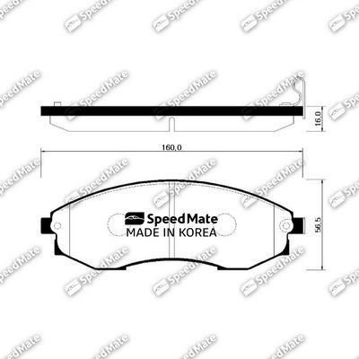 Тормозные колодки SpeedMate. Артикул SM-BPH014