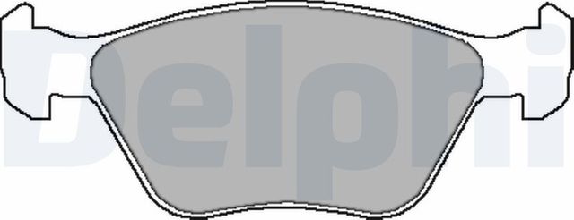 Тормозные колодки Delphi (Low-Metallic) передние для Ford Escort V 1991-1998. Артикул LP1602