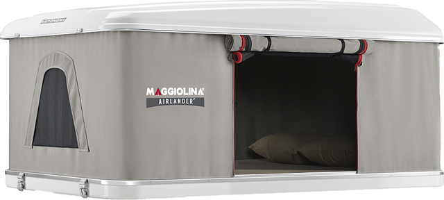 Палатка на крышу автомобиля Autohome MAGGIOLINA AIRLANDER PLUS SMALL, лестница 215 мм, тент серый. Артикул MPG/09