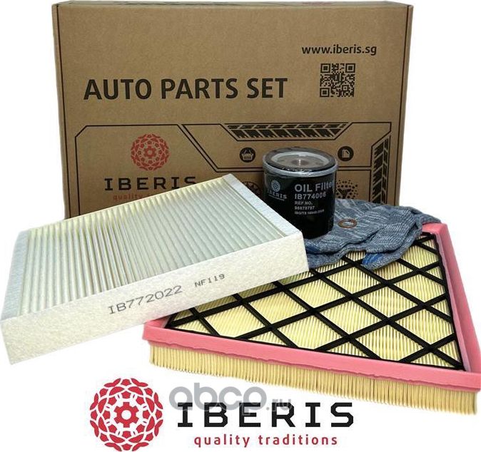 КОМПЛЕКТ ФИЛЬТРОВ CHEVROLET CRUZE (J300) (F16D3) (1.6) (Iberis). Артикул IB770023KIT 