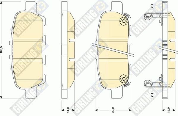 Тормозные колодки Girling. Артикул 6135089