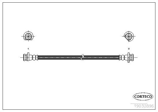 Тормозной шланг Corteco. Артикул 19032986