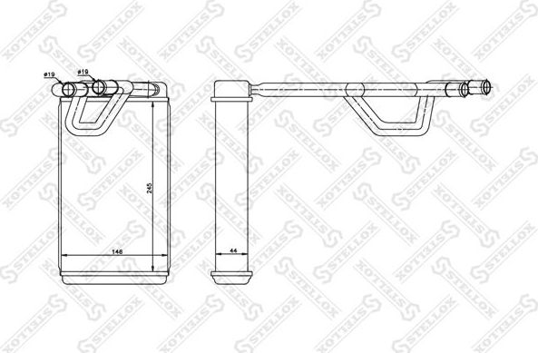 Радиатор отопителя (печки) Stellox для Nissan Murano Z50 2003-2008. Артикул 10-35214-SX