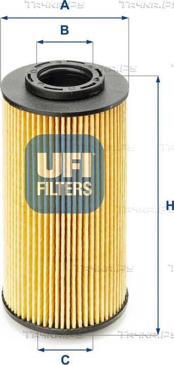 Масляный фильтр UFI для Kia Spectra II 2005-2009. Артикул 25.070.00