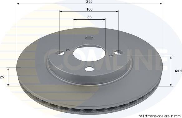Тормозной диск Comline COATED. Артикул ADC01107V