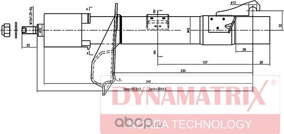 Амортизатор подвески (Dynamatrix-Korea). Артикул DSA333709