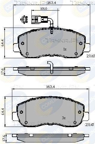 Тормозные колодки Comline Comline передние для Opel Movano III 2010-2026. Артикул CBP12106