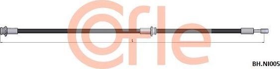 Тормозной шланг Cofle задний левый для Nissan Almera N16 2000-2006. Артикул 92.BH.NI005
