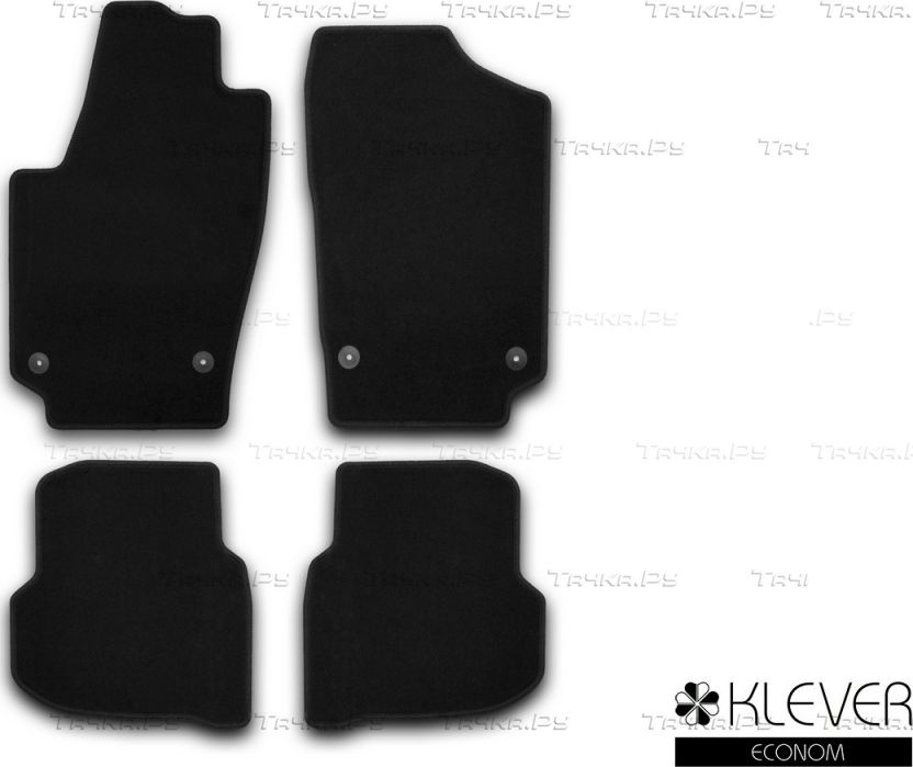 Коврики Klever Econom для салона Volkswagen Polo Sedan седан 2010-2026. Артикул KVR01513001200k