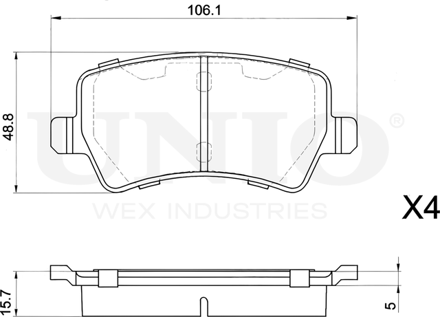Колодки тормозные дисковые, комплект (Unio). Артикул BRP-20018