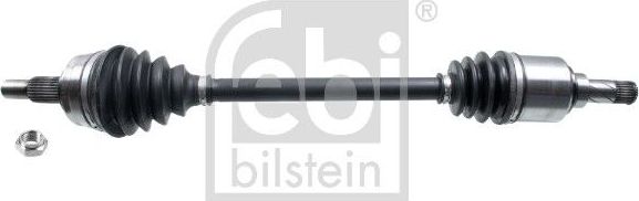 Полуось (привод в сборе, приводной вал) Febi Bilstein передняя левая для Renault Kangoo II 2008-2026. Артикул 182425
