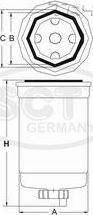 Топливный фильтр SCT-Germany для John Deere 5 2011-2026. Артикул ST 6106