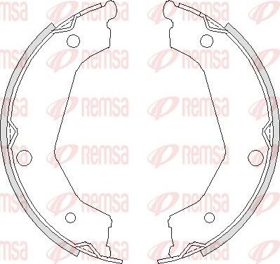 Тормозные колодки (стояночная тормозная система) Remsa. Артикул 4732.00