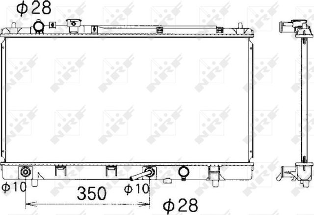 Радиатор охлаждения двигателя NRF для Mazda Premacy I (CP) 1999-2005. Артикул 53340