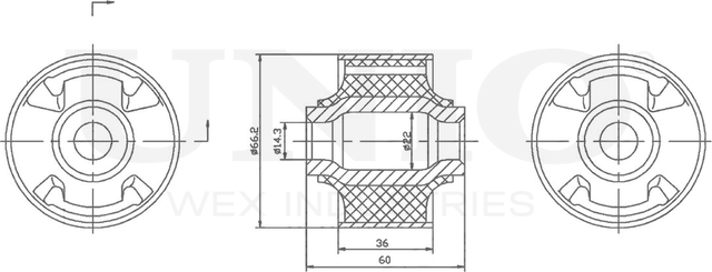 Сайлентблок рычага подвески (Unio). Артикул RMP-20162