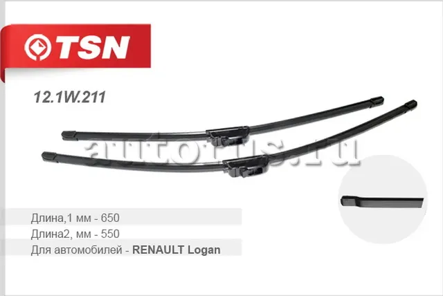 Щетки стеклоочистителя, комплект (TSN). Артикул 121W211