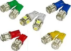 LEDO Лампа светодиодная W5W 12V 5SMD зел Ledo. Артикул 12966s5n1g