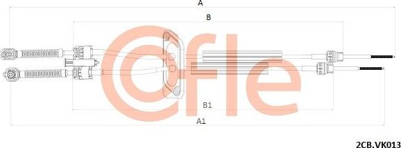 Трос переключения передач КПП Cofle для Volkswagen Transporter T5 2006-2015. Артикул 92.2CB.VK013