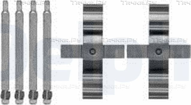 Комплект установочный барабанных тормозных колодок_(LX0598 Delphi) Delphi. Артикул LX0598