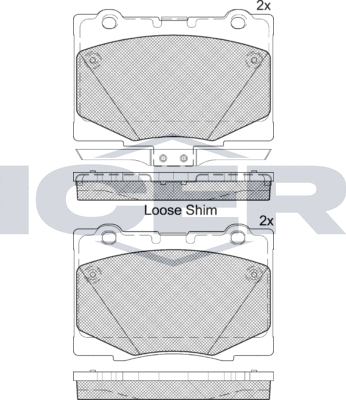 Тормозные колодки Icer. Артикул 182184