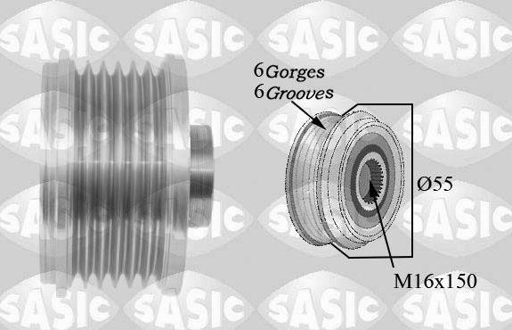 Муфта генератора обгонная Sasic для Renault Clio II 1998-2013. Артикул 1674007