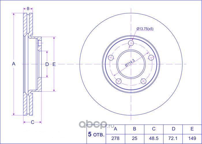 Диск тормозной (TI-Guar). Артикул TGC24Y3325XC