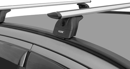 Багажник на крышу LUX на штатные места для Datsun On-Do седан 2015-2020 (Крыловидные дуги ЧЕРНЫЕ). Артикул 842488-790791-793303