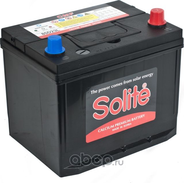 70 Ач Solite CMF (85D23L) о/п (нижнее крепление) Solite. Артикул 85D23LBH