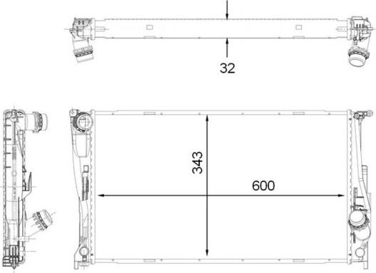 Радиатор охлаждения двигателя Mahle Premium. Артикул CR 1923 000P