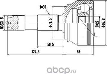 комплект ШРУСа (Dynamatrix-Korea). Артикул DCV817055