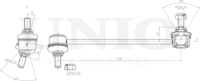 Тяга/стойка стабилизатора (Unio). Артикул SSP-50204