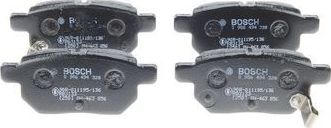 Тормозные колодки Bosch (Low-Metallic) задние для Toyota iQ 2009-2014. Артикул 0 986 494 328