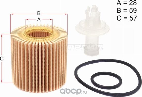 Фильтр масляный картридж TOYOTA COROLLA,AURIS,AV (Hosu). Артикул HSOF0009