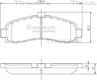 Тормозные колодки Nipparts. Артикул J3601053