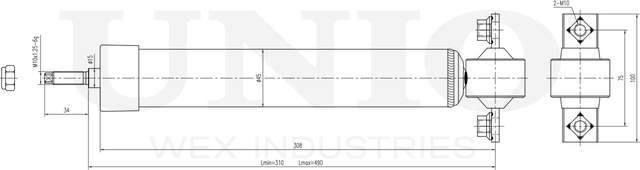 Амортизатор подвески (Unio). Артикул SAB-10778