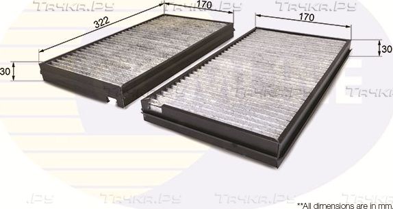 Салонный фильтр Comline для Alpina B5 E60/61 2005-2010. Артикул EKF158A