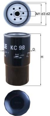 Топливный фильтр Mahle-Knecht для BMW 5 IV (E39) 1996-2004. Артикул KC 98
